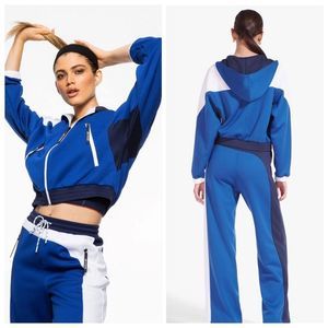 New Balance Staud sweatshirt Womens large oversized zip up hoodie cropped